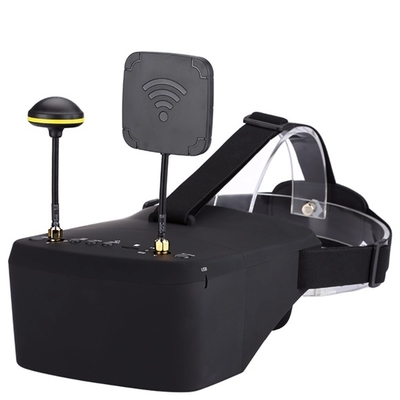 แว่นตา FPV 5.8G 40CH ขนาด 5 นิ้ว พลาสติก DVR แว่นตาวิดีโอ อุปกรณ์เสริมโดรนระดับมืออาชีพ