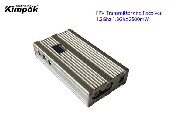 เครื่องส่งสัญญาณและตัวรับสัญญาณวิดีโอ FPV 1.3Ghz ระยะไกล 10km LOS 8 Channels