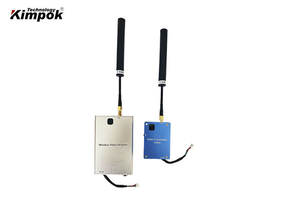 UAV Video Transmitter Receiver Kit 3.3Ghz 8CHs VTX VRX สําหรับการแข่งขัน FPV ระยะไกล