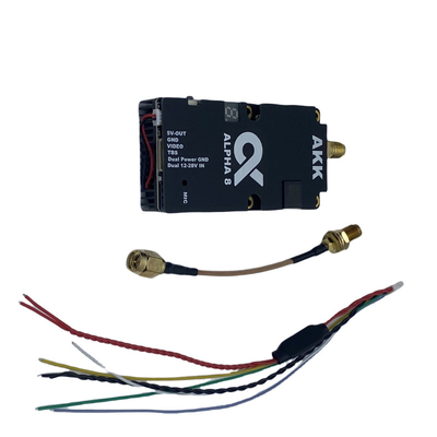 AKK 8W VTX Alpha8 เครื่องส่งวิดีโอไร้สาย 80CH 5.8G 8W 5W 3W 1W การสนับสนุนพลังงานเสียงสมาร์ท