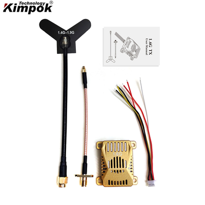 1.6G 3W Analog UAV Video Transmitter 16CH 1.6Ghz FPV VTX การส่งเสียงวีดีโอสําหรับ Drone