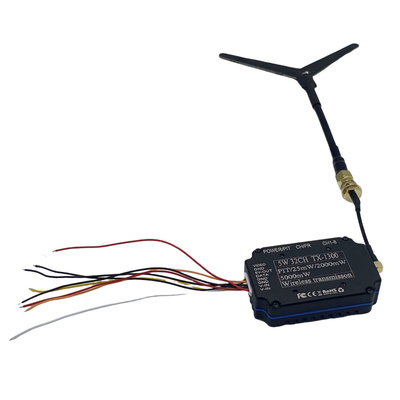 1.2G 1.3G 5W เครื่องส่งวิดีโอไร้สาย 32CH FPV VTX 25mW 2000mW 5000mW Video Link