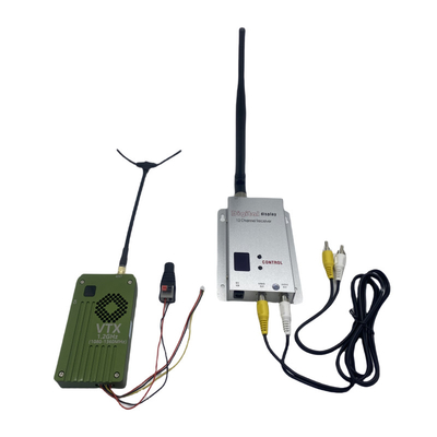 เครื่องส่งสัญญาณและรับสัญญาณวิดีโอโดรน 1.2GHz 8W 1.2G FPV VTX VRX ส่งสัญญาณระยะไกล