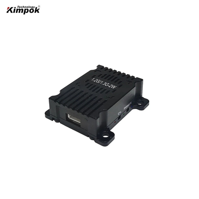 เครื่องส่งสัญญาณวิดีโอ FPV 1.2G 2W เครื่องส่งสัญญาณภาพโดรน 1.2Ghz VTX พร้อมแหล่งจ่ายไฟ DC 12V