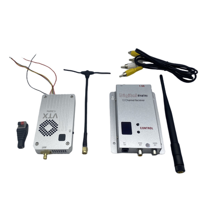 เครื่องส่งและรับสัญญาณวิดีโอไร้สาย FPV 1.5G 5W ระยะไกล 20 กม. VTX VRX RC Racing
