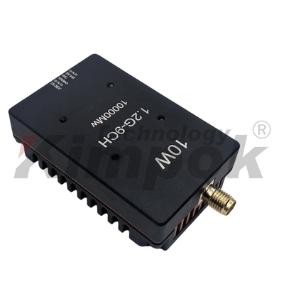40 กิโลเมตร ระยะไกลไร้สาย VTX 1.2Ghz 10W UAV เครื่องส่งวิดีโอ FPV VTX Video Link 9CH