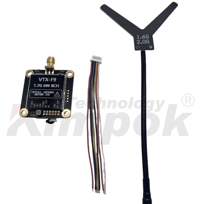 1.7G VTX 1.9G VTX เครื่องส่งสัญญาณวิดีโอไร้สาย 6W ส่งภาพระยะไกล 20 กม.