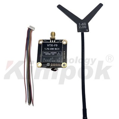 1.7G 6W เครื่องส่งและรับวิดีโอไร้สาย 8CH รองรับ IRC Tramp 1.7G VTX VRX