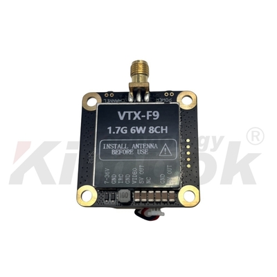 1.7G 6W เครื่องส่งและรับวิดีโอไร้สาย 8CH รองรับ IRC Tramp 1.7G VTX VRX
