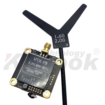 1.7G VTX 1.9G VTX เครื่องส่งสัญญาณวิดีโอไร้สาย 6W ส่งภาพระยะไกล 20 กม.