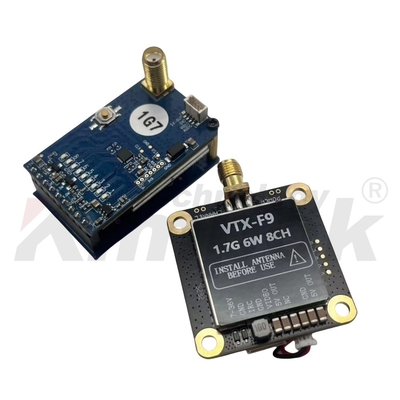 1.7G 6W เครื่องส่งและรับวิดีโอไร้สาย 8CH รองรับ IRC Tramp 1.7G VTX VRX