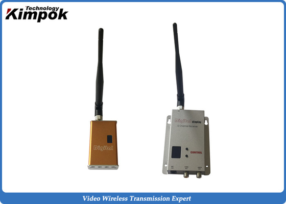 7000mW Drone Video Transmitter, DC 12V เครื่องส่งสัญญาณไร้สายแบบแอนะล็อก 4 CHs